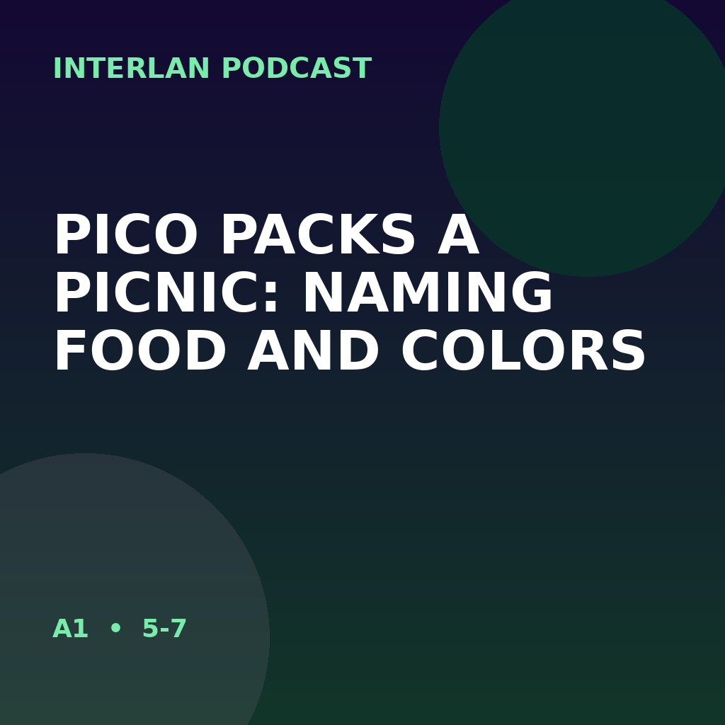 Pico Packs a Picnic: Naming Food and Colors